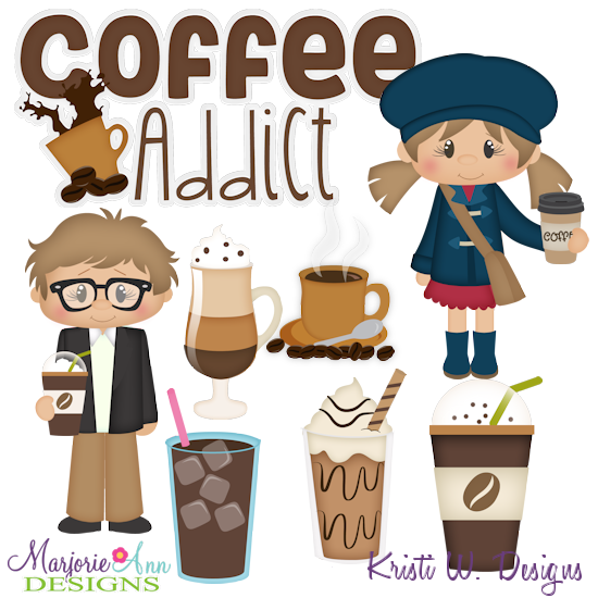 Coffee Addict SVG Cutting Files + Clipart - Click Image to Close
